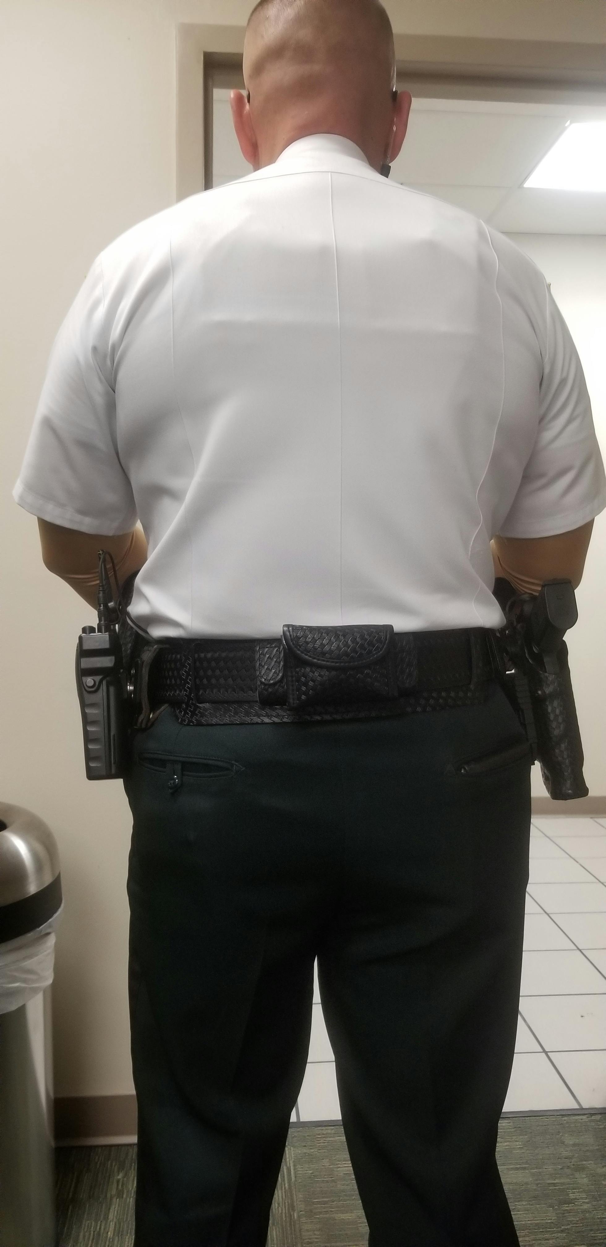 BackUpBrace Basket Weave Duty Belt Back Support for Law Enforcement w